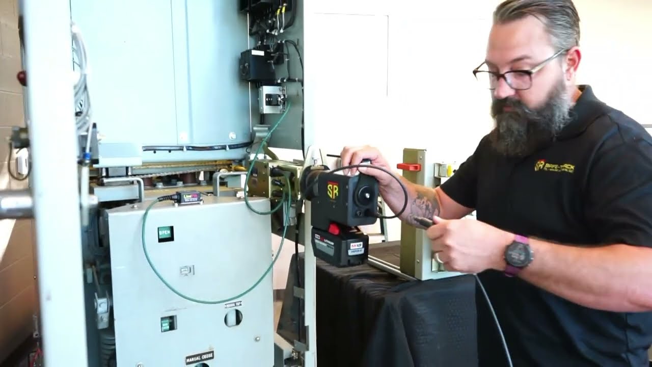 Remotely racking a GE Magne-Blast 5kV breaker using the M18 SR-U system from Safe-T-Rack.