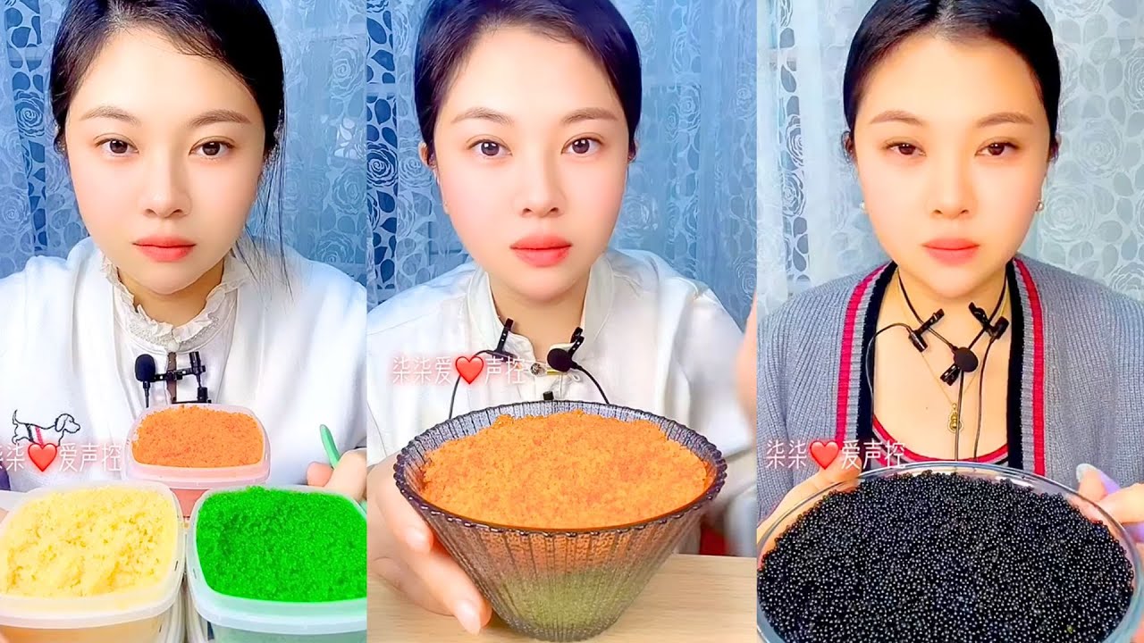 Chinese Colorful Fish Roe ASMR Eating | Soft Pop & Crunch Seafood Mukbang #59