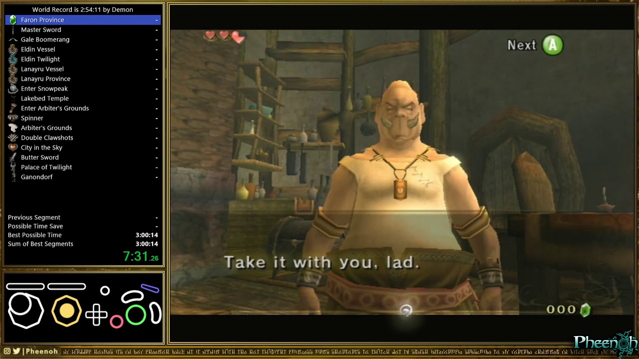 Twilight Princess Any% in 3:02:46