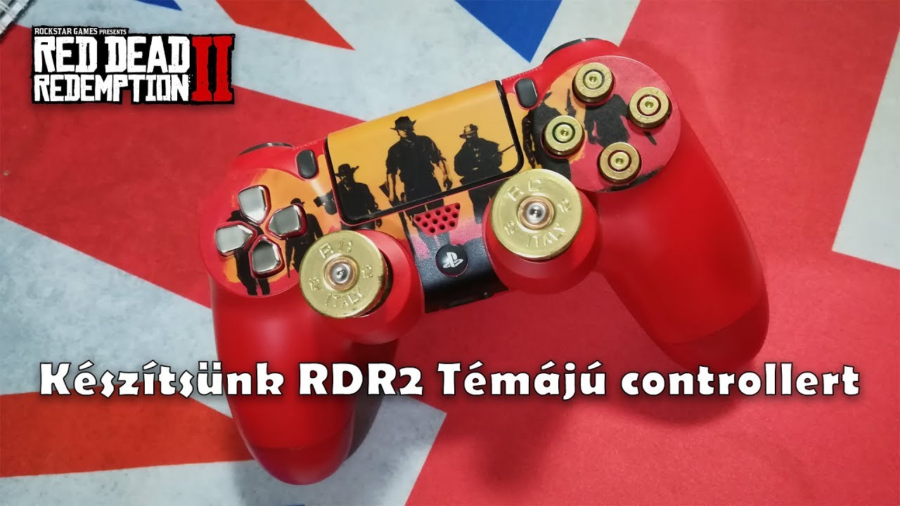 Készítsünk RDR2 témájú PS4 controllert golyókkal a gombok helyén /bullet buttons/