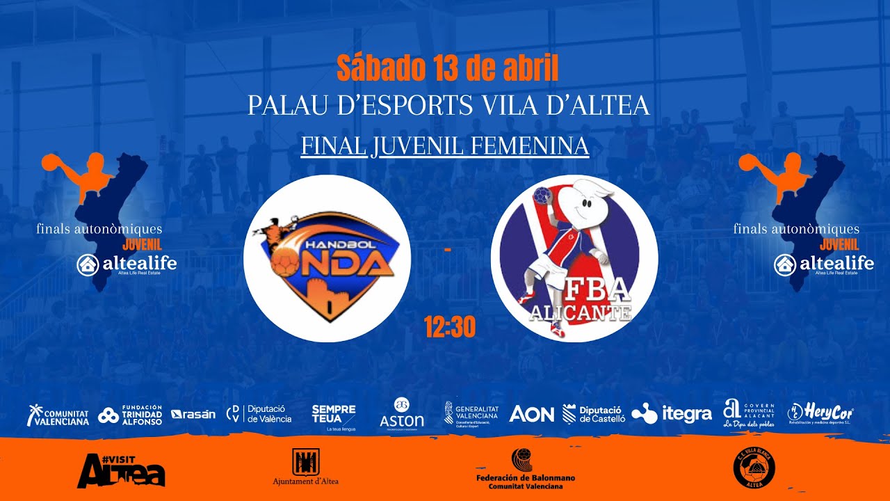 📺🤾🏼‍♀️ Finals Juvenils - Final| Redi-Handbol Onda 🆚 Fundacion Agustinos Alicante