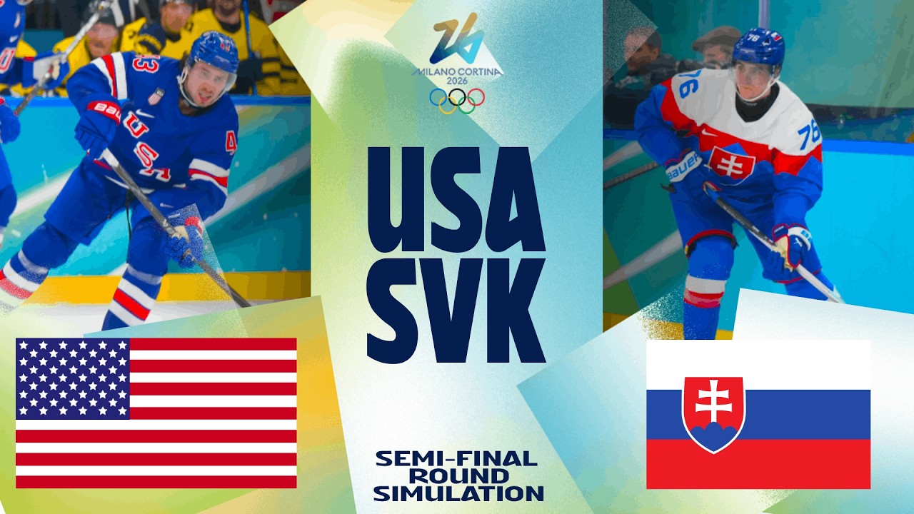 ASV VS SLOVĀKIJA | 2026. GADA OLIMPISKĀS SPĒLES | 2. PUSFINĀLS | SIMULĀCIJA