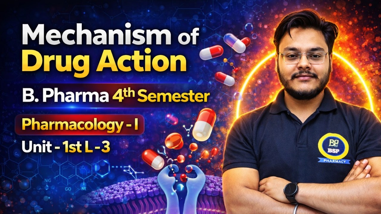 Mechanism of Drug Action | B. Pharma 4th Semester | Pharmacology - I | Unit - 1st L-3 | Punit Sir