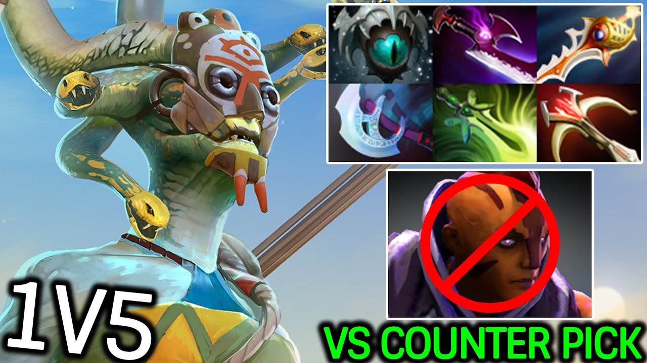 Medusa Rapier VS Counter Pick – 1v5 Crazy Comeback Dota 2