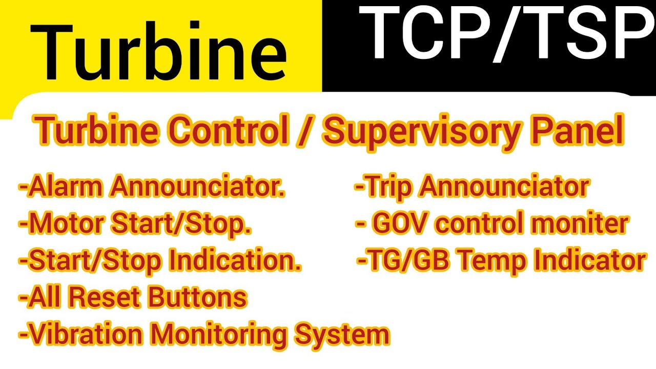 Turbine Supervisory Panel or Control Panel