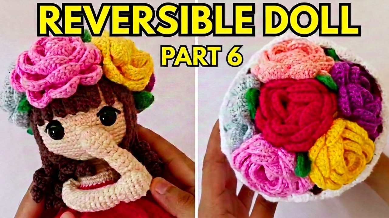 💐 CÓMO HACER una MUÑECA REVERSIBLE AMIGURUMI (6) TUTORIAL💐 | HOW TO CROCHET A REVERSIBLE DOLL 🦊