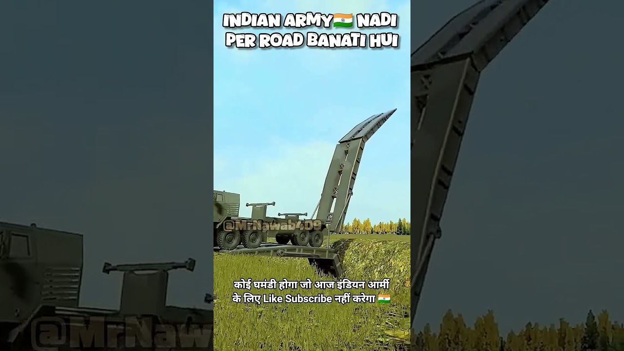 How Indian Army engineers build bridges in minutes #army #shorts  #military #trending #automobile