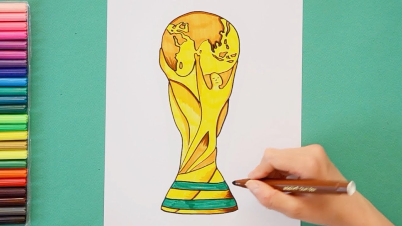 Как нарисовать и раскрасить чемпионат мира по футболу 2018 года