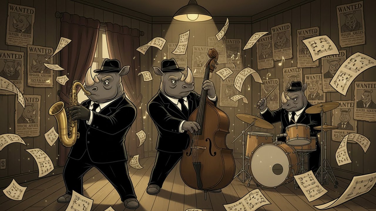 Jazz in the Wild: Rhino Band Performance 🎶🦏