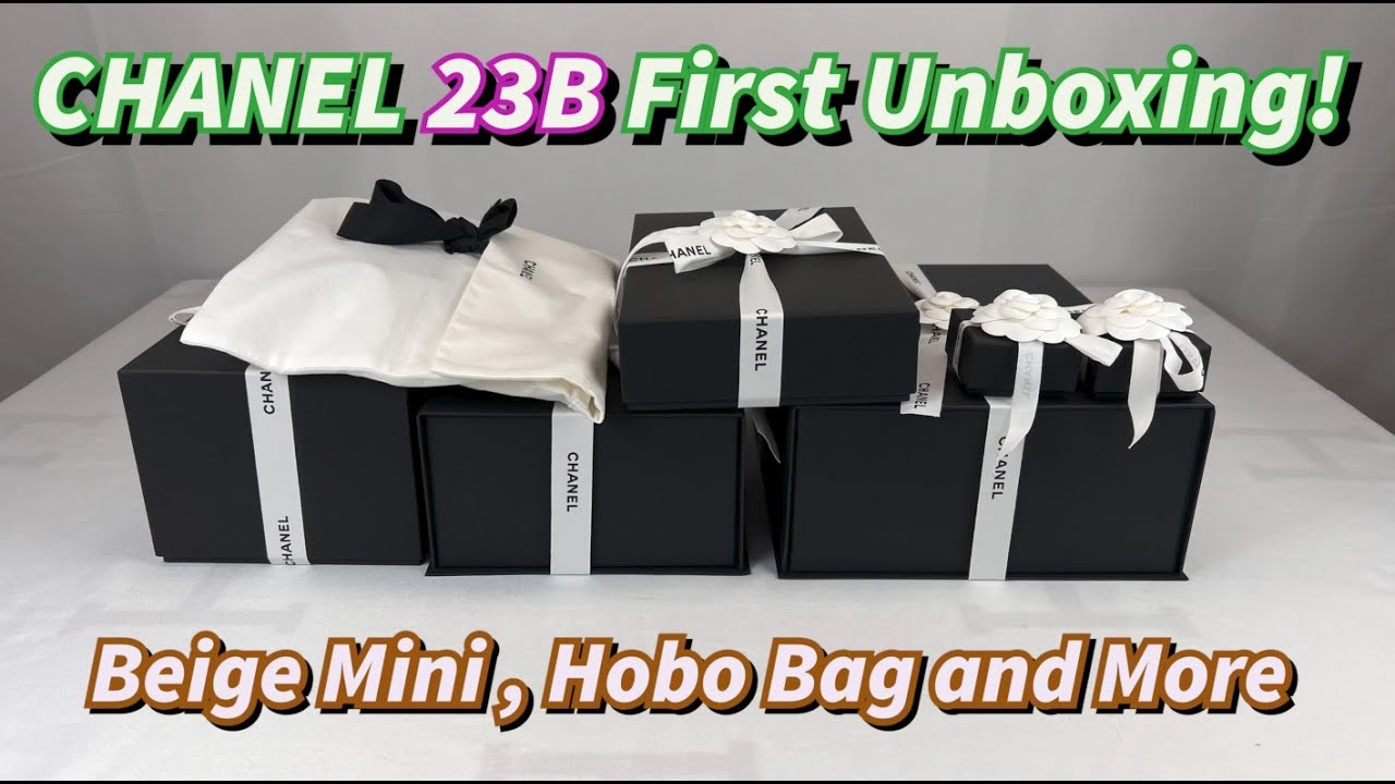 Chanel 23B First Unboxing! Beige Mini, Hobo Bag and More. #Chanelbag #Chanel 23B #Chanel23B Unboxing