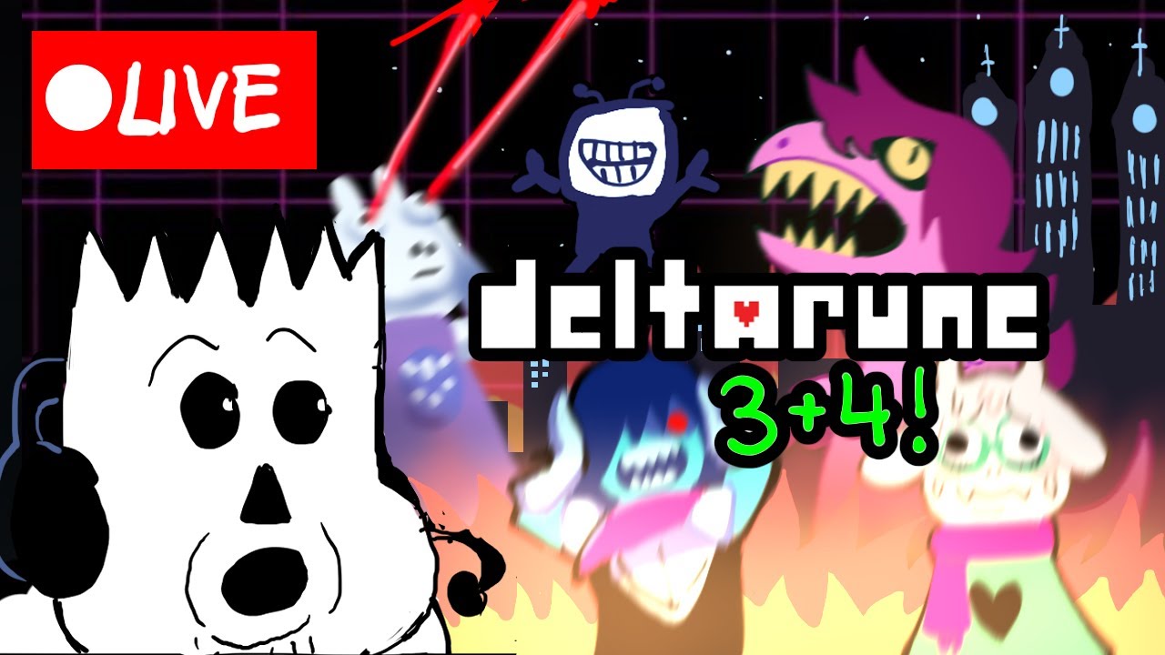 PLAYING DELTARUNE CHAPTERS 3+4 LIVE BLIND