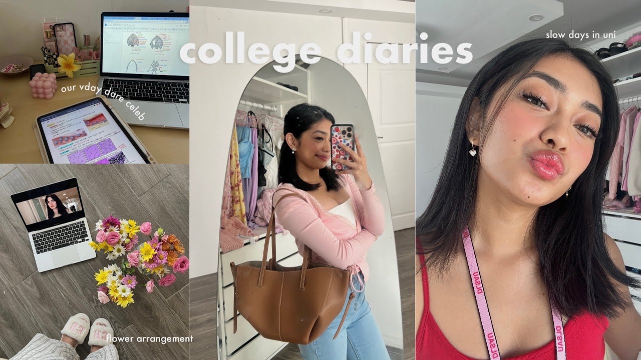 COLLEGE DIARIES | vday date, slow days, mini haul 💌🍒