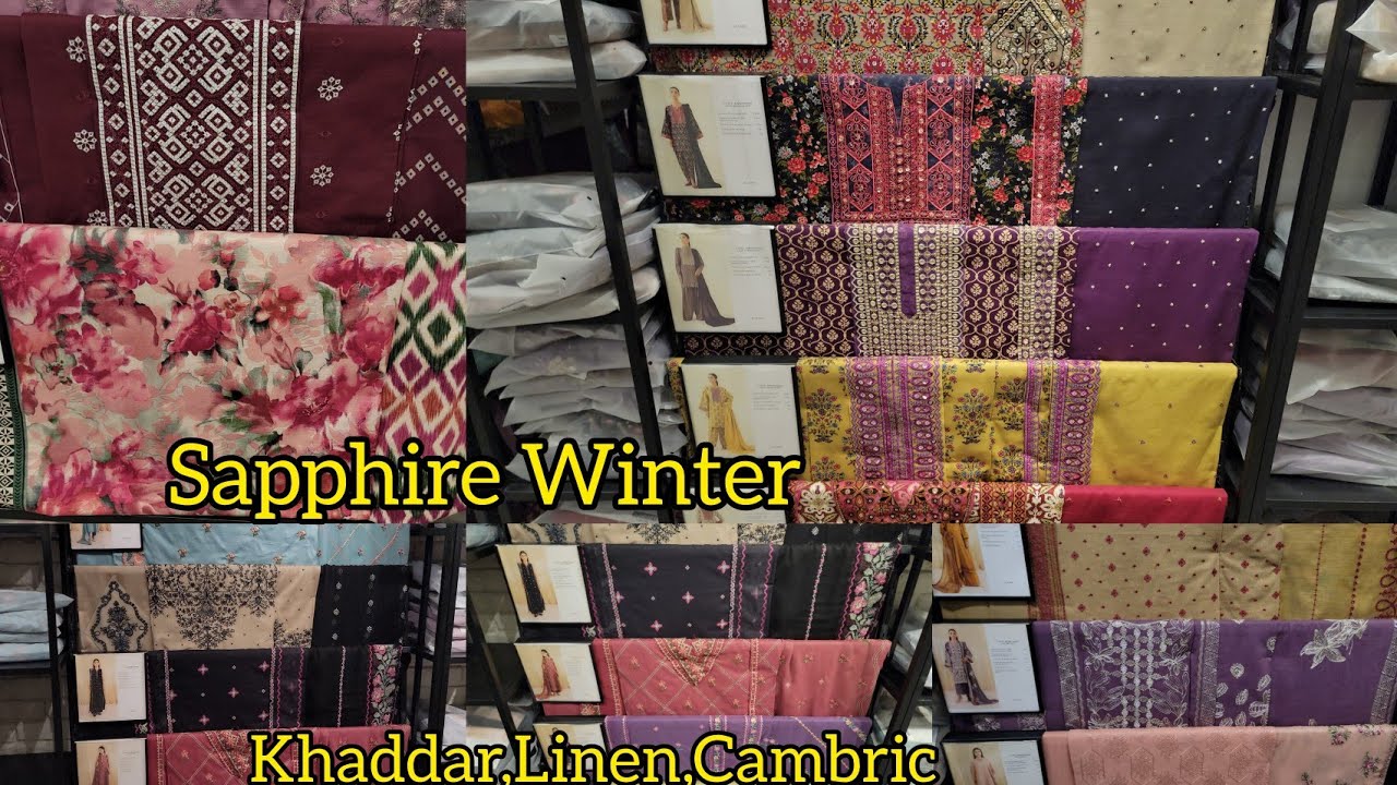 Sapphire Latest Winter Collection - Khaddar, Linen, Karandi, & Cambric - #sapphire #winter