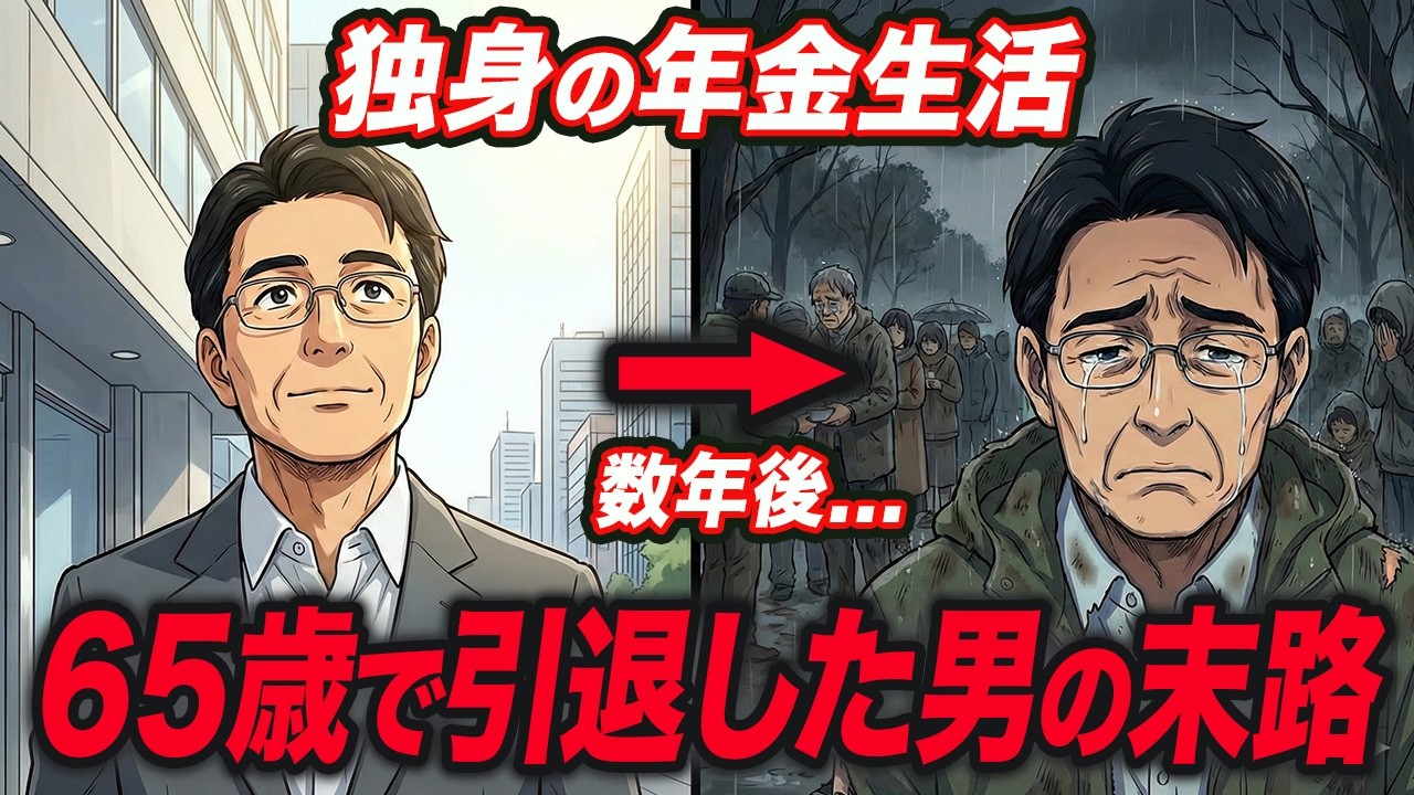 65歳で定年退職。お金を甘くみた独身男性の末路【シニア朗読アニメ】