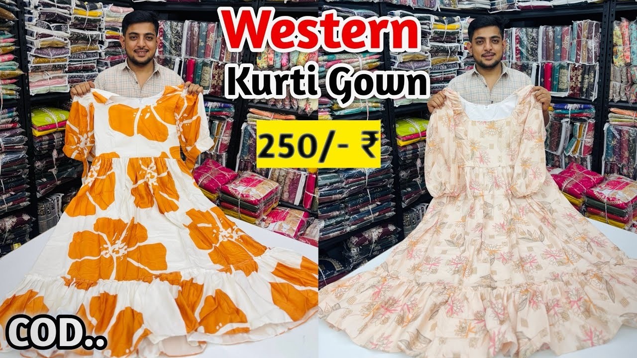 Western Kurti Gowns Get 250/- Rupees | Premium Frock Kurtis In Wholesale | Trendy Western Gowns