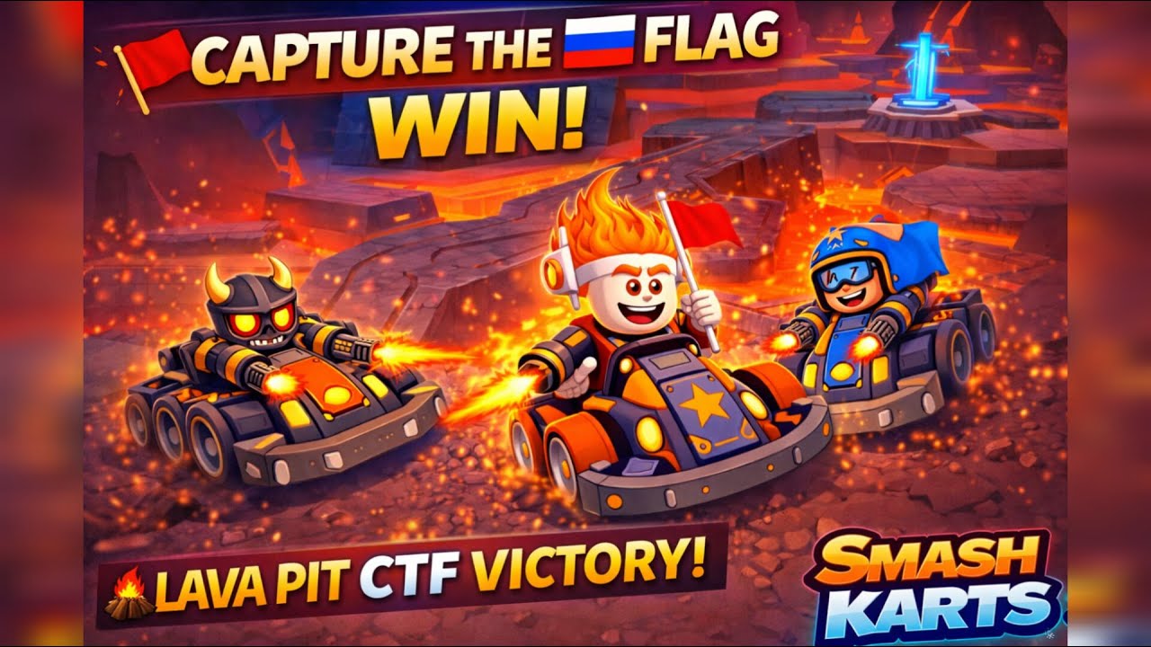 Epic Capture The Flag Win in Lava Pit 🌋 | Smash Karts #smashkarts
