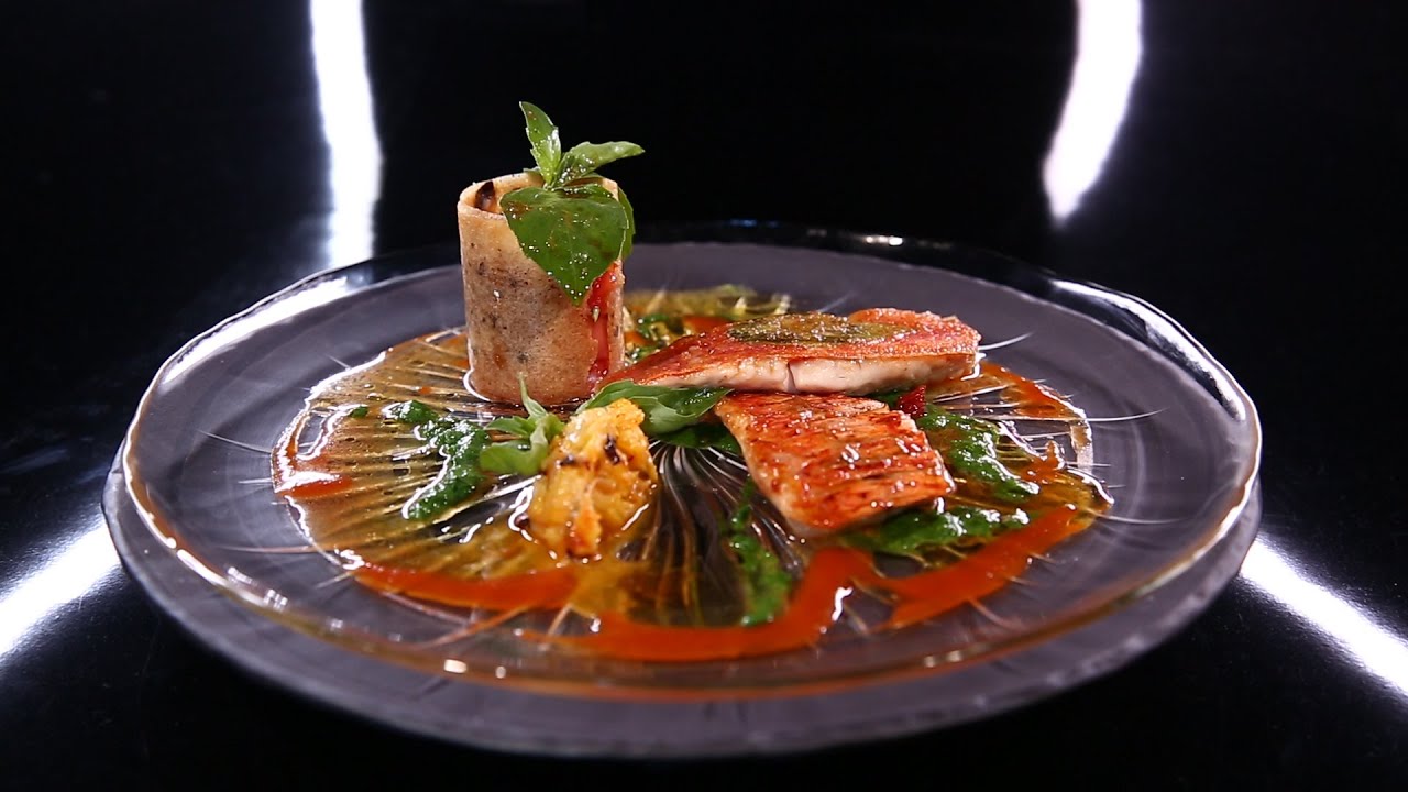 Filets de rougets, et purée verte par Sylvestre Wahid (#DPDC)