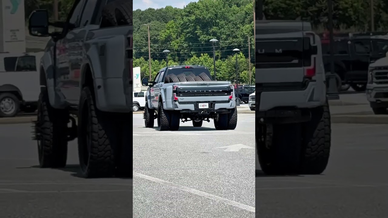 GLACIER GRAY PLATINUM PERFECTION! Akins Ford F450 Reserve Edition Kelderman LIFTED on Forgiatos