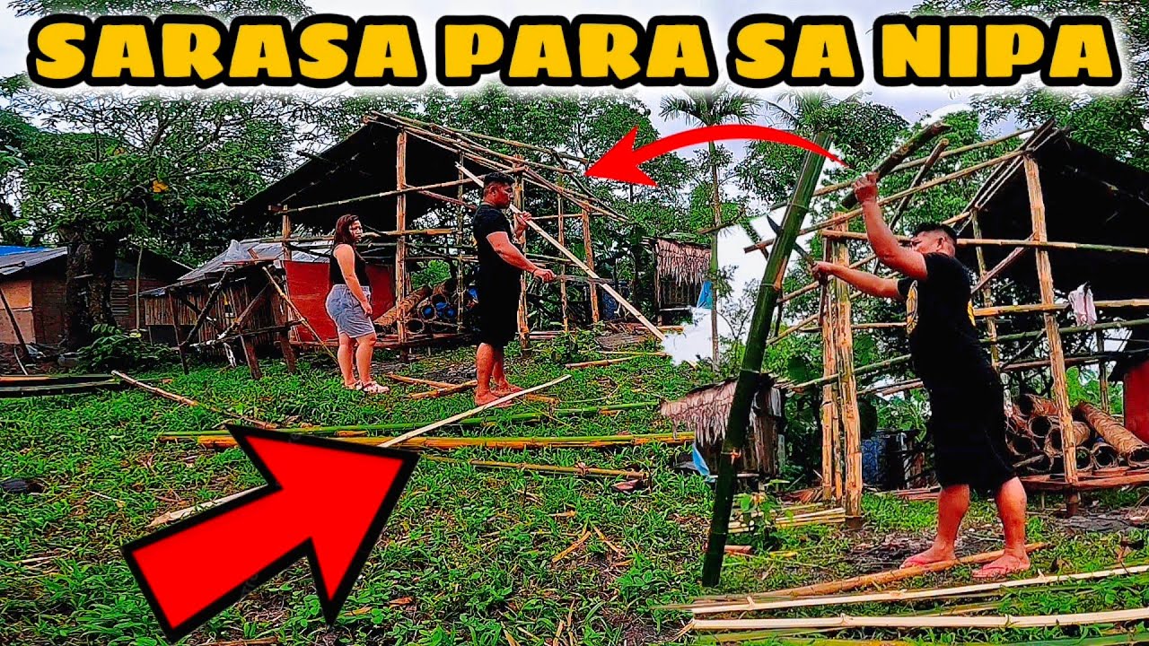 PAG LINIS NG SARASA | BUBONG NIPA PARA MATAPOS NA