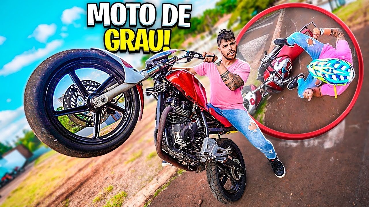 LEVEI MINHA MOTO DE GRAU PARA CASA * tomei um tombo na frente dos meus amigos *
