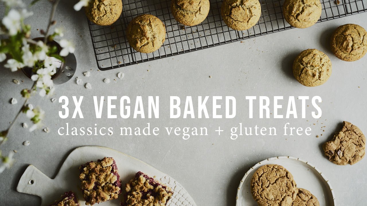 3 VEGAN AND GLUTEN-FREE BAKED TREATS: MUFFINS, COOKIES + CRUMBLE BARS | Good Eatings