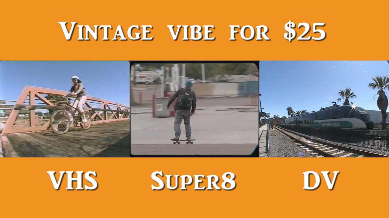 Shoot video with vintage vibe - VHS, Super8 or DV - for $25 with no tape!