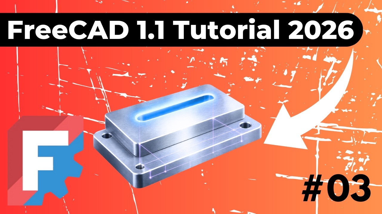 Инструмент «Карман» в FreeCAD и внешняя геометрия [Учебник по FreeCAD 2026 — Часть 3]