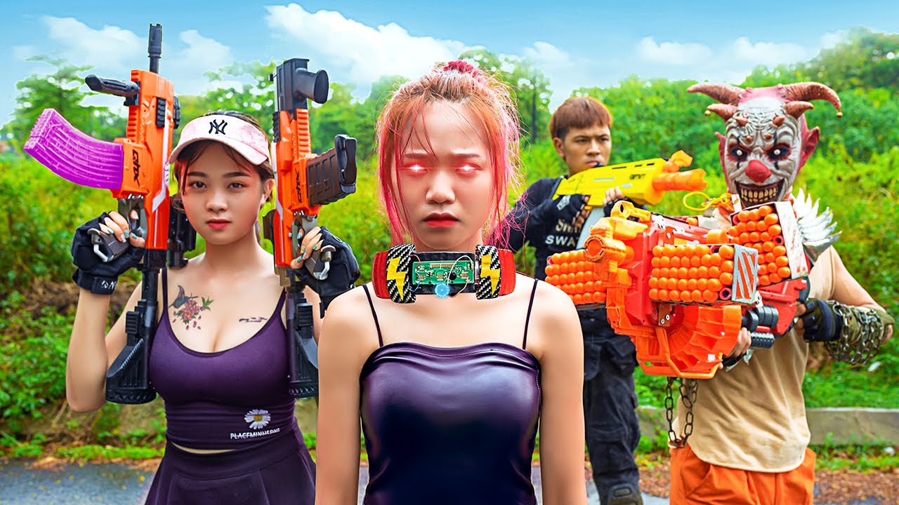 VTL Nerf War: Captain SEAL ROBOT GIRL Nerf Guns & Warriors Nerf Guns Rescue TRANBI ROBOT GIRL