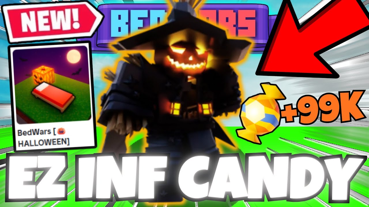 INF CANDY в НОВОМ ОБНОВЛЕНИИ НА ХЭЛЛОУИН в Roblox Bedwars.. (ВЫХОД ИЗ СТРЕЛЫ)