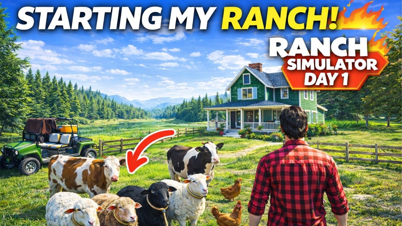 Ranch Simulator Day 1 Gameplay Hindi | Starting My Ranch From Scratch 🐄🐔🔥