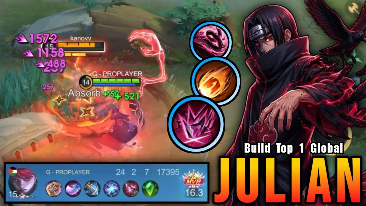 100% Deadly!! 24 Kills Julian Crazy Burst Damage Build!! - Build Top 1 Global Julian ~ MLBB