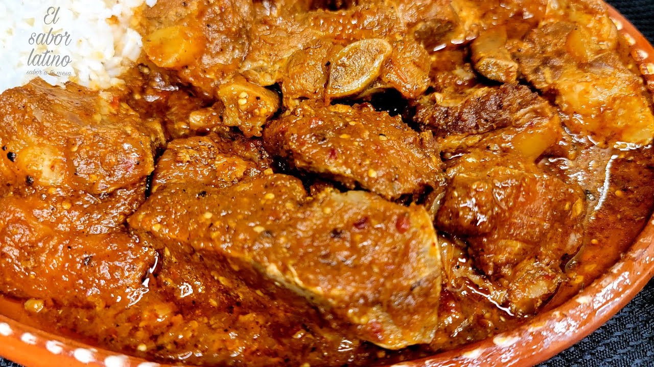 🔴 Costillas de Puerco en chile Morita  💥Riquisimas