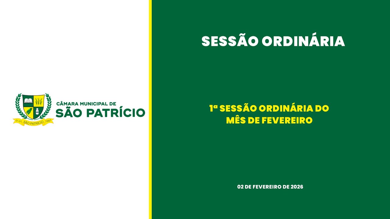 1ª SESSÃO ORDINÁRIA DE FEVEREIRO