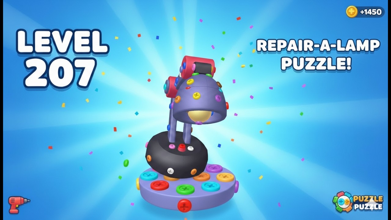 Repair-A-Lamp! 💡 Puzzile Level 207 Walkthrough: The Ultimate Screw Puzzle Challenge