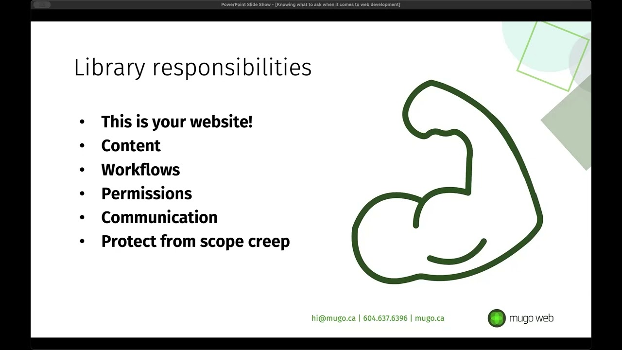 Knowing what to ask for when it comes to web development