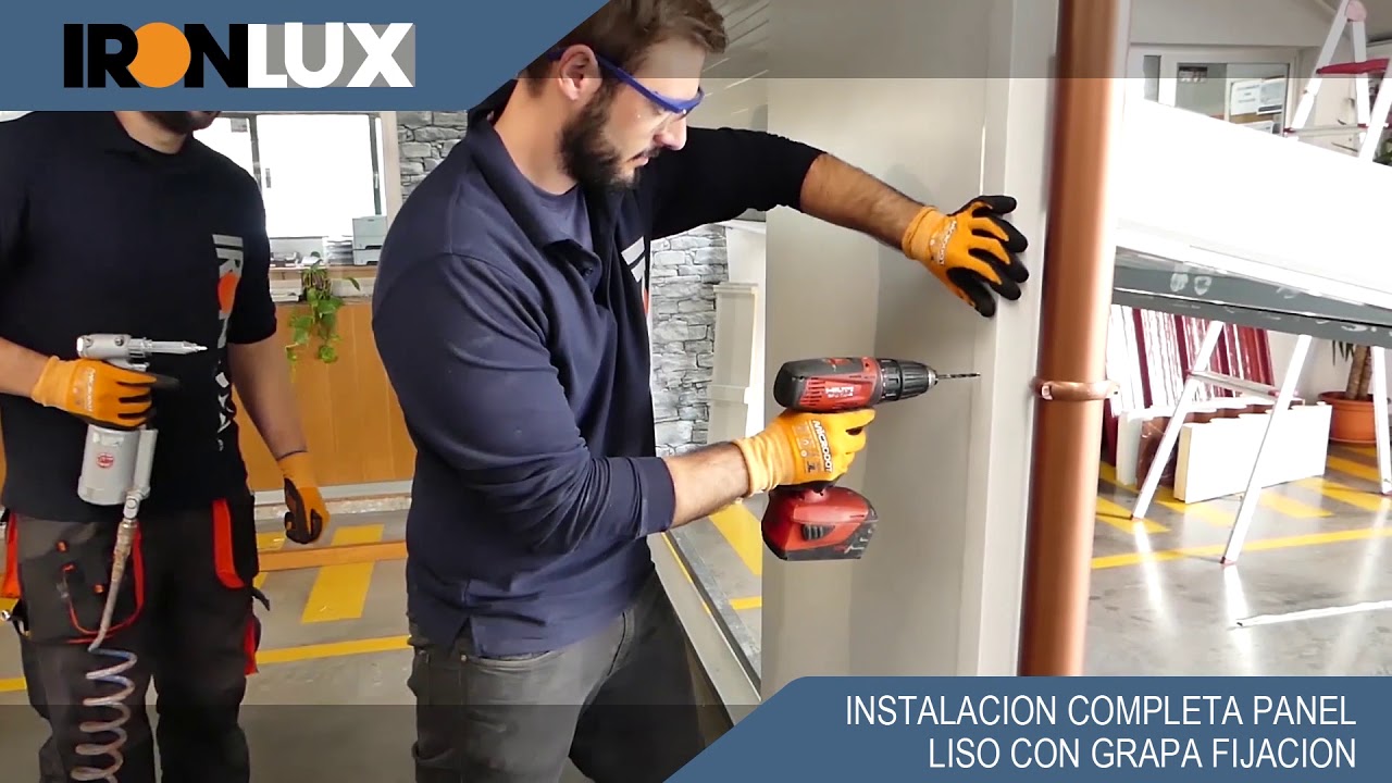 Cómo instalar Panel Sándwich Liso con grapa de fijación y remates (Completo)