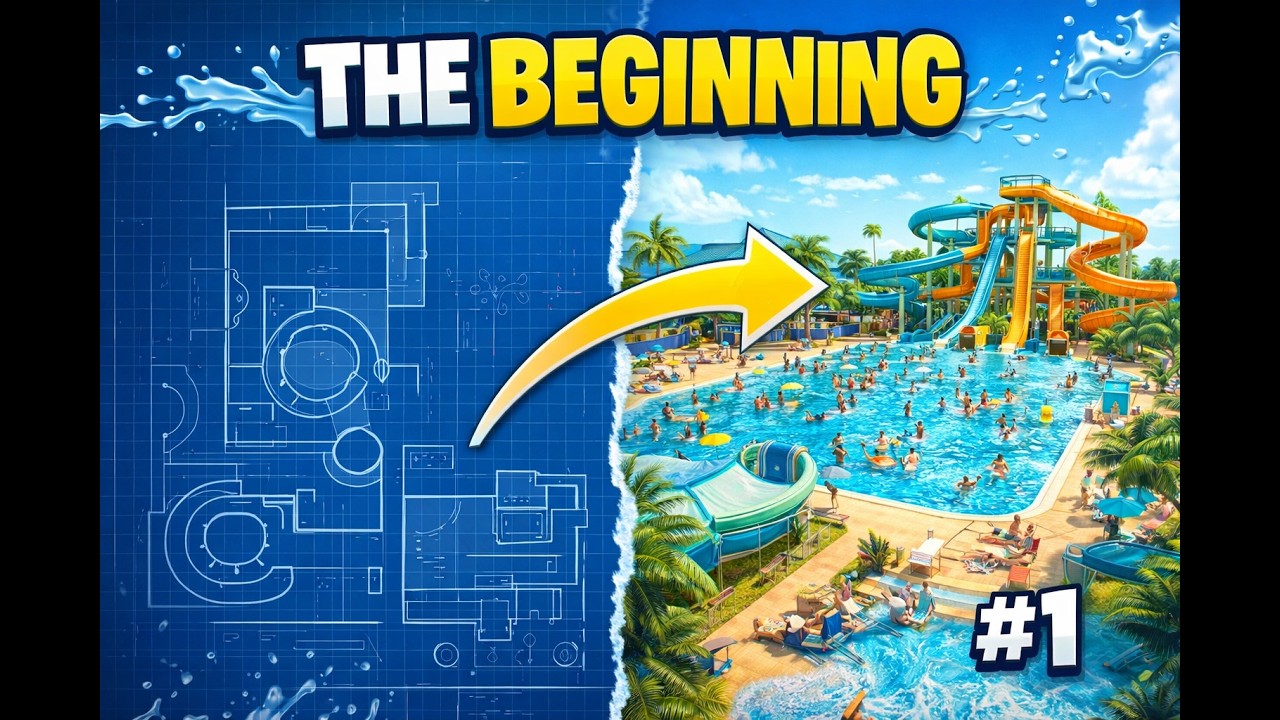 The Beginning of My Waterpark Empire! | Waterpark Simulator Career Mode #1 (No Commentary)