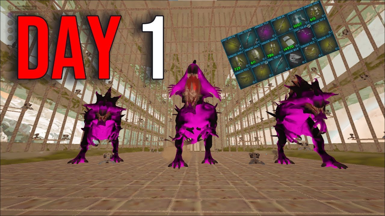 DAY 1 Controlling ext with REAPERS - INX 4MAN - ARK Survival Evolved