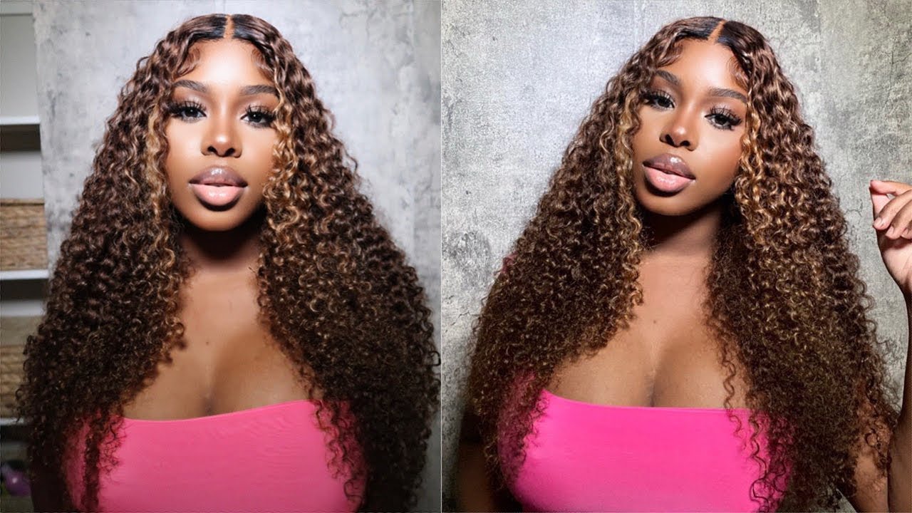 BEST BLONDE HIGHLIGHT CURLY WIG EVER! BEYONCE IS THAT YOU?!  FT CURLYME HAIR
