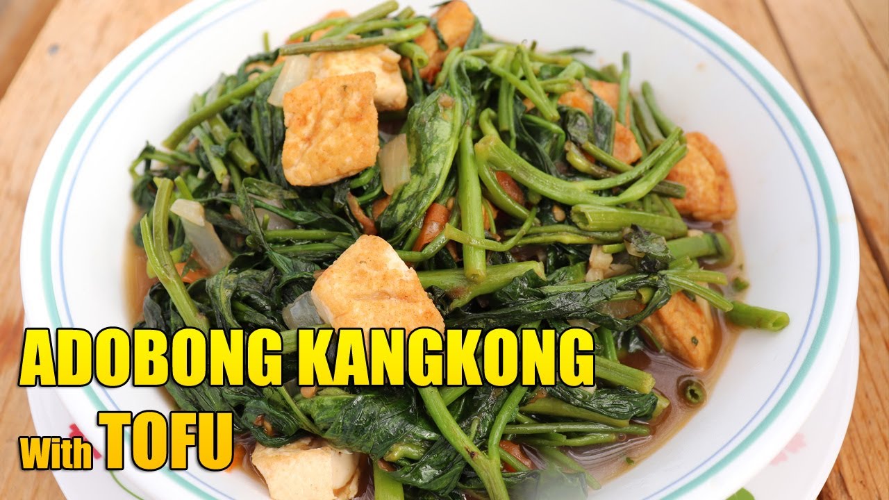 Adobong kangkong with Tofu