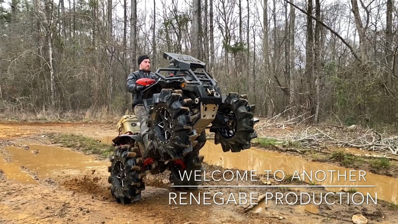 Can am Renegade XMR 1000 puts them juggernaut tires to work! Making holes look easy.CanamvsPolaris!