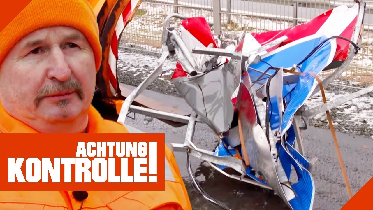Jeden Tag Lebensgefahr! Arbeiten auf der Autobahn! | Achtung Kontrolle | kabel eins