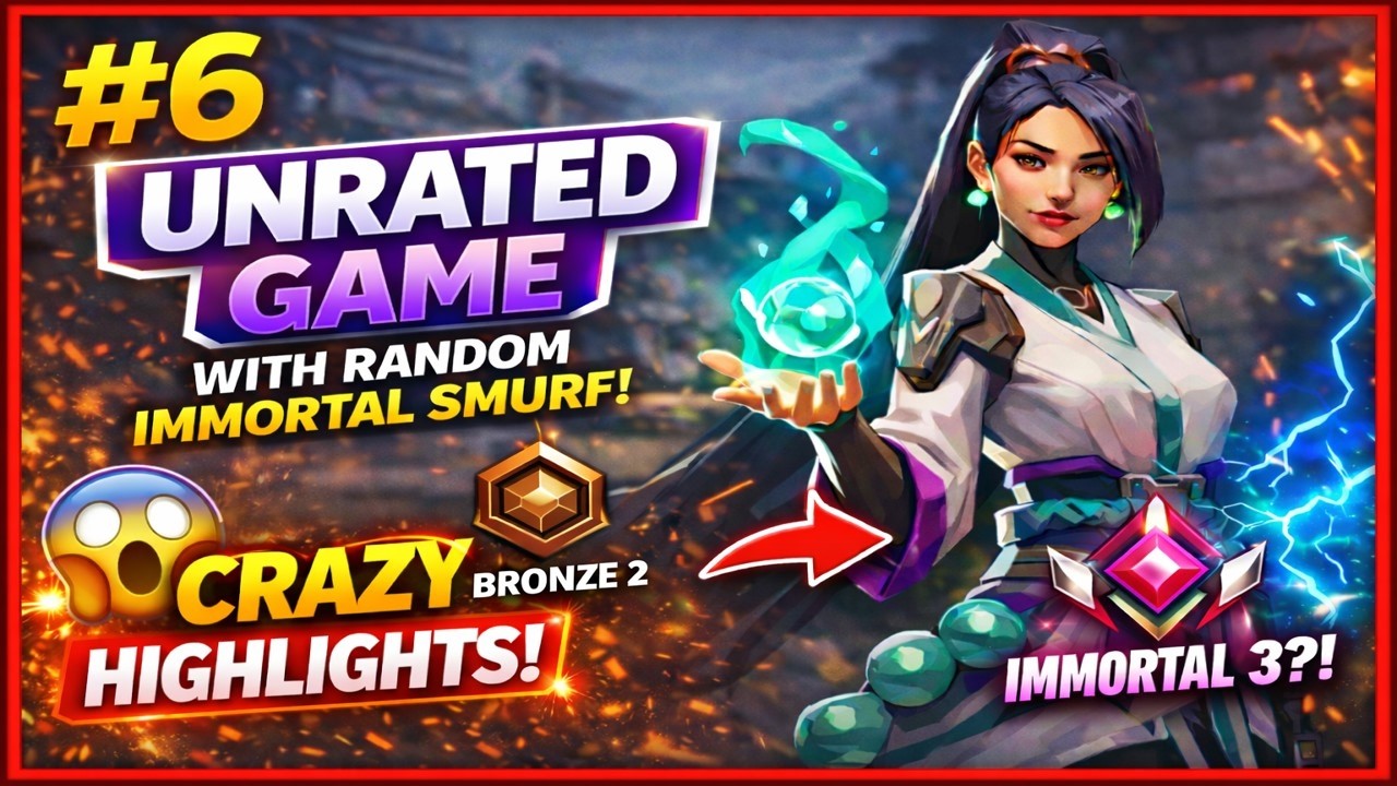 Unrated Gameplay with Random Immortal Smurf 😱 #6 | Valorant India