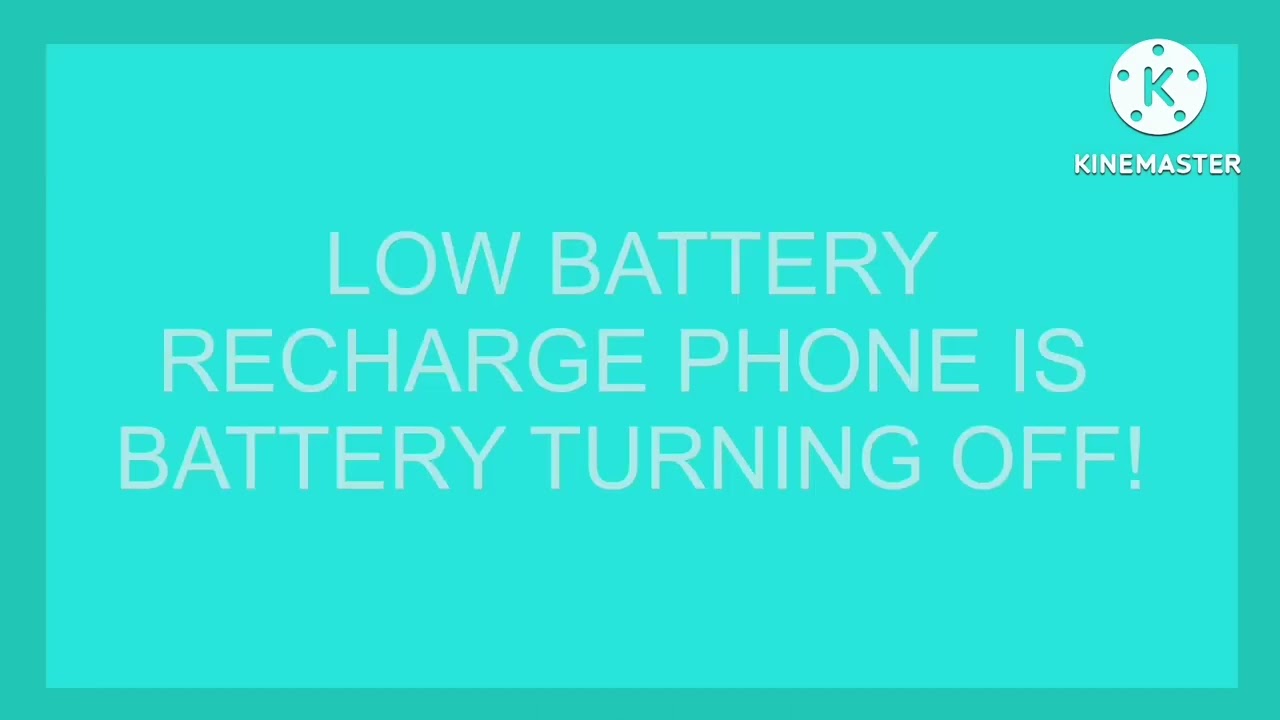Low battery empty alert collection Kinemaster 2023 Remake