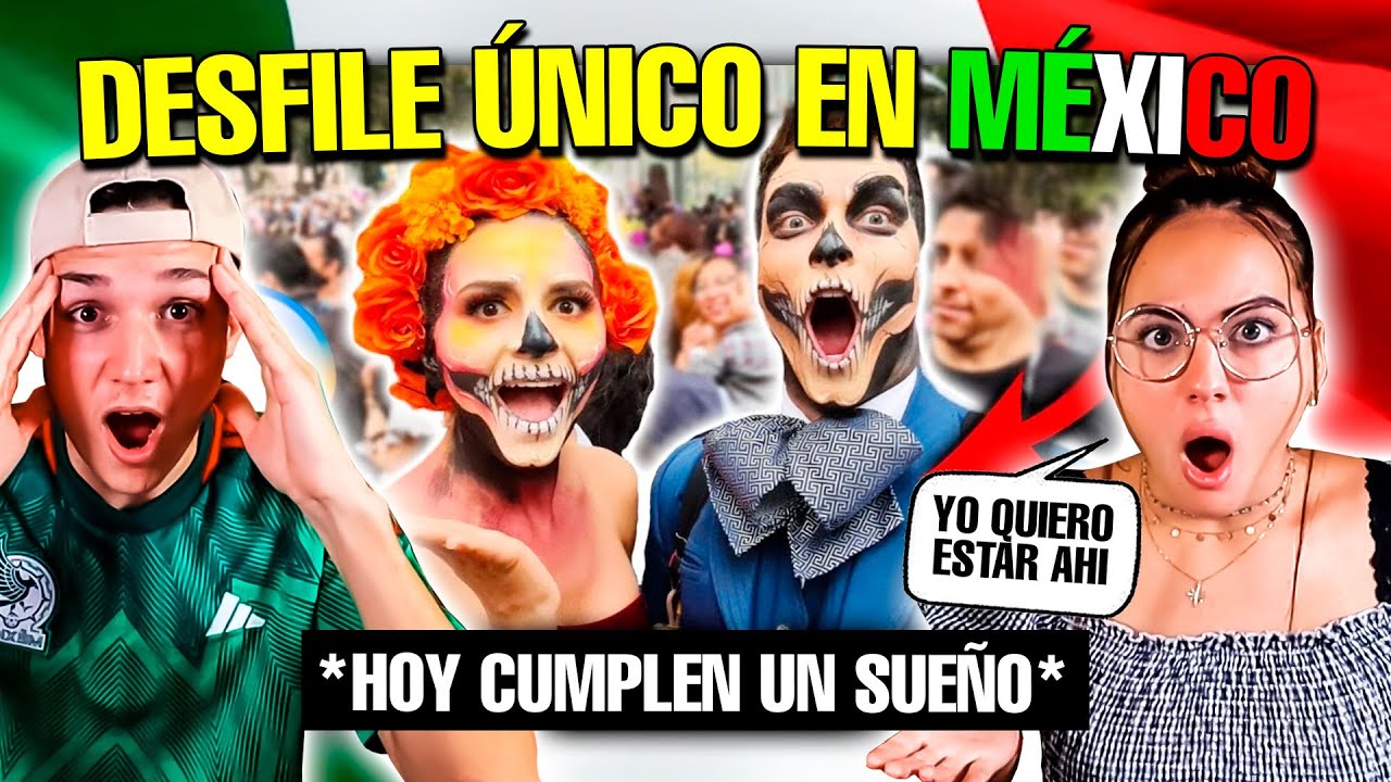 🇪🇸 MIS SOBRINOS REACCIONAN al DESFILE DE DÍA DE MUERTOS en CDMX *Hoy cumplen un sueño* 😱🇲🇽
