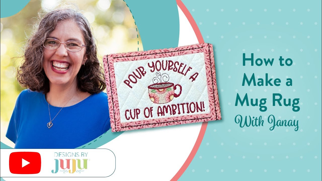 How to Make an In The Hoop Mug Rug (FREEBIE) | Designs by JuJu