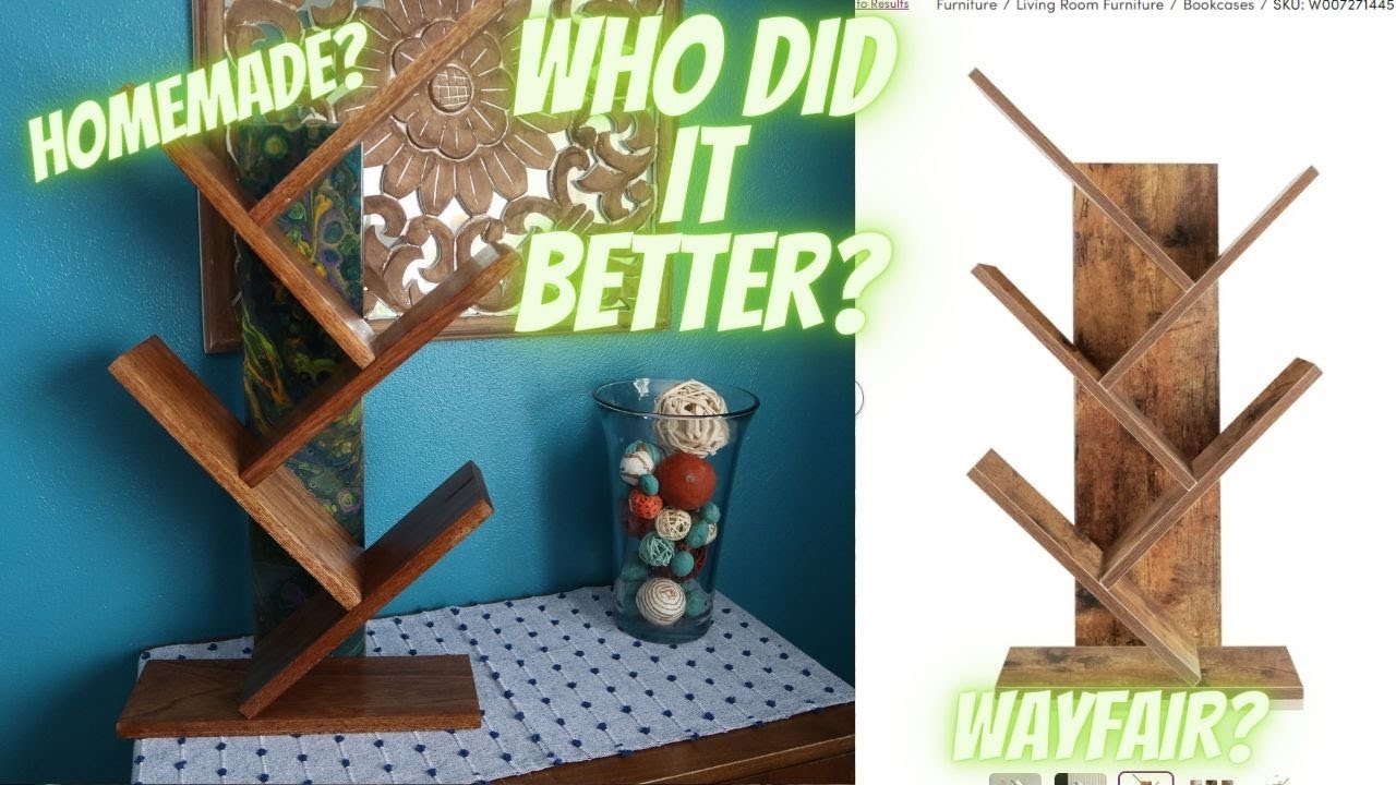 RECREATING A GEOMETRIC BOOKSHELF FROM WAYFAIR | DIY PROJECT