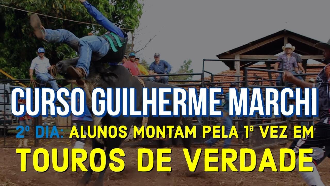 2º Dia Curso Guilherme Marchi Paulicéia 2020 | Alunos montam em touro de verdade pela primeira vez