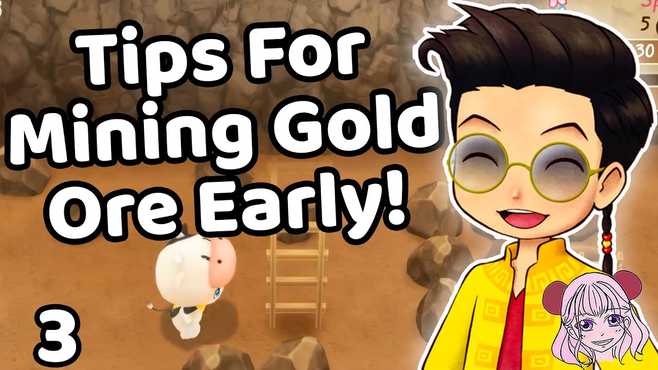 Story of Seasons Friends Of Mineral Town PC Gameplay - Tips For Mining Gold Ore Early!