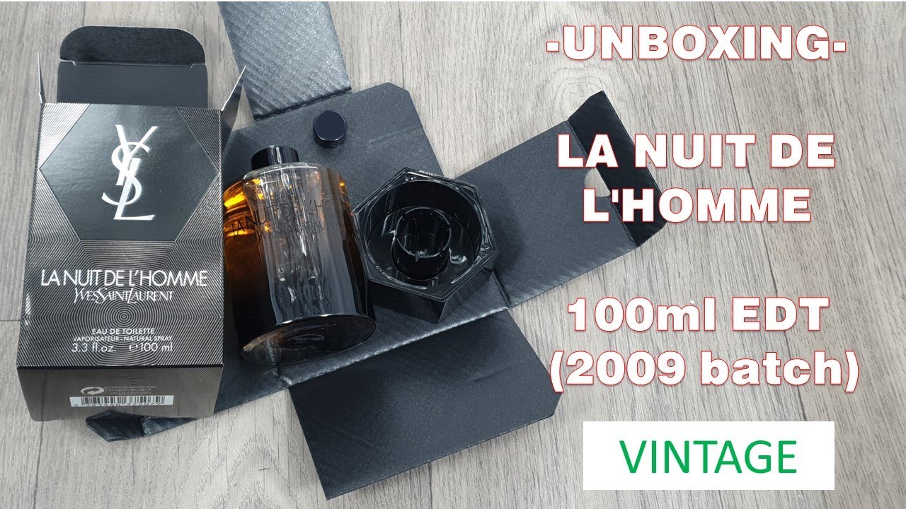 Unboxing _ -Vintage- La Nuit de l'Homme by Yves Saint Laurent (2009 batch)